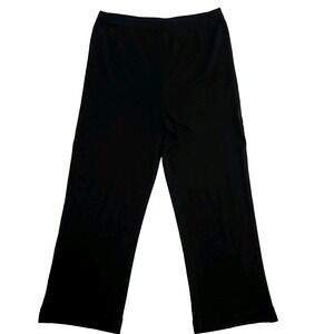 Exclusively Misook Woman High Rise Pull-on Pants Plus 1X Acrylic Black Stretch